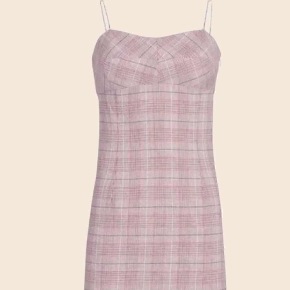 InterMix Rosalyn Plaid Pink Mini 90's Style School Girl Dress Size 2